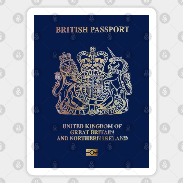 UK Passport - Vintage Style Design (New Version) Magnet by DankFutura